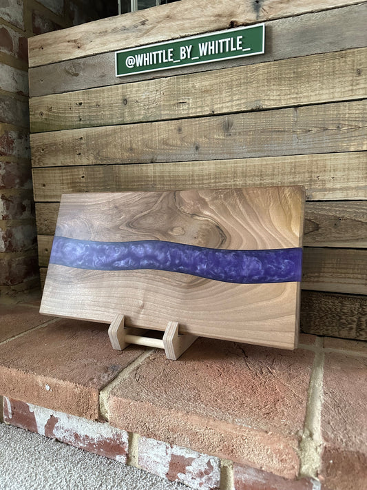 Walnut & Purple Resin River Board