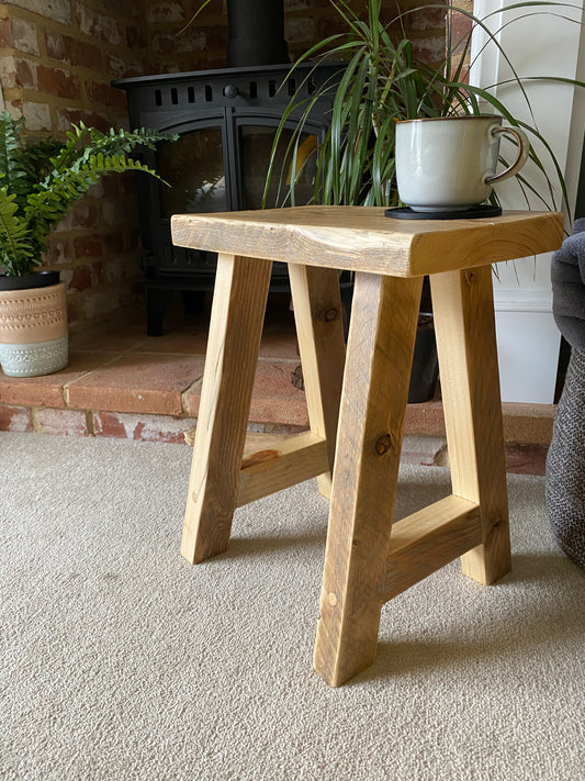 Rustic Stool | Reclaimed Scaffold Boards | Modern Joinery